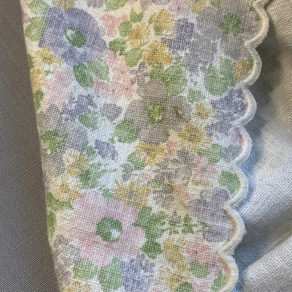 Cotton Linen table runner‎ Vintage Floral Made in Austria Flowers 38 x 13.5